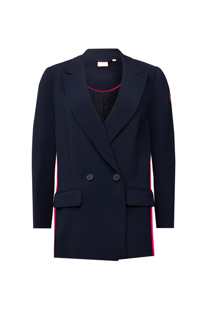 Navy with Pink Side Stripe Blazer