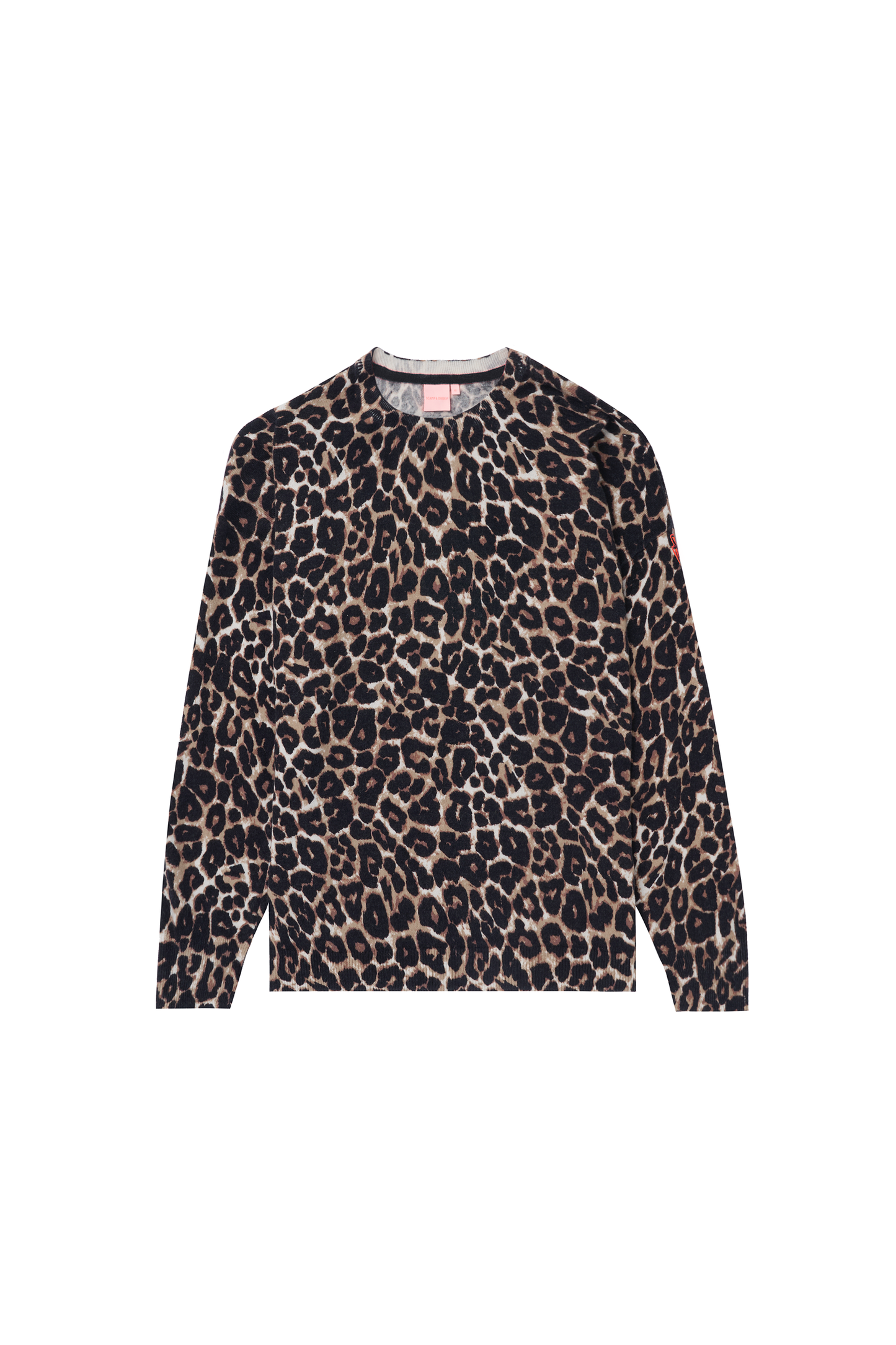 Neutral Jaguar Printed Knit Jumper