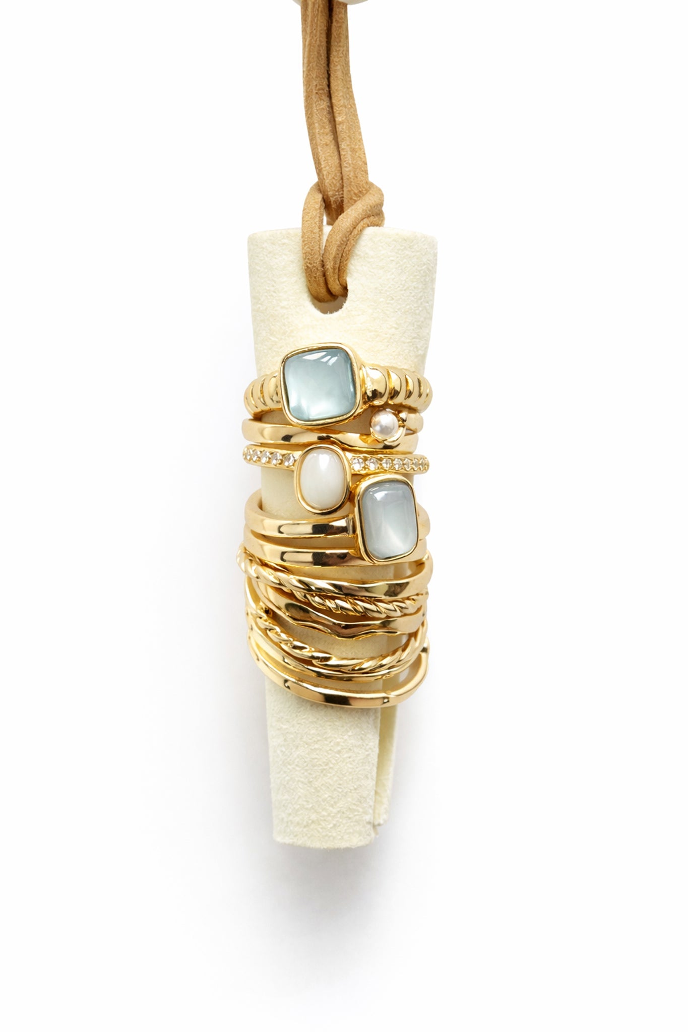 Cleone Twelve-Piece Assorted Gold Ring Set