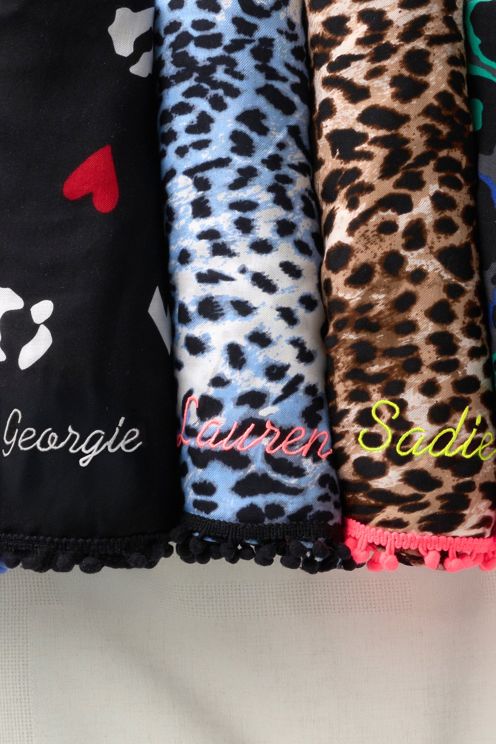 Turquoise with Blue Cheetah Charity Super Scarf