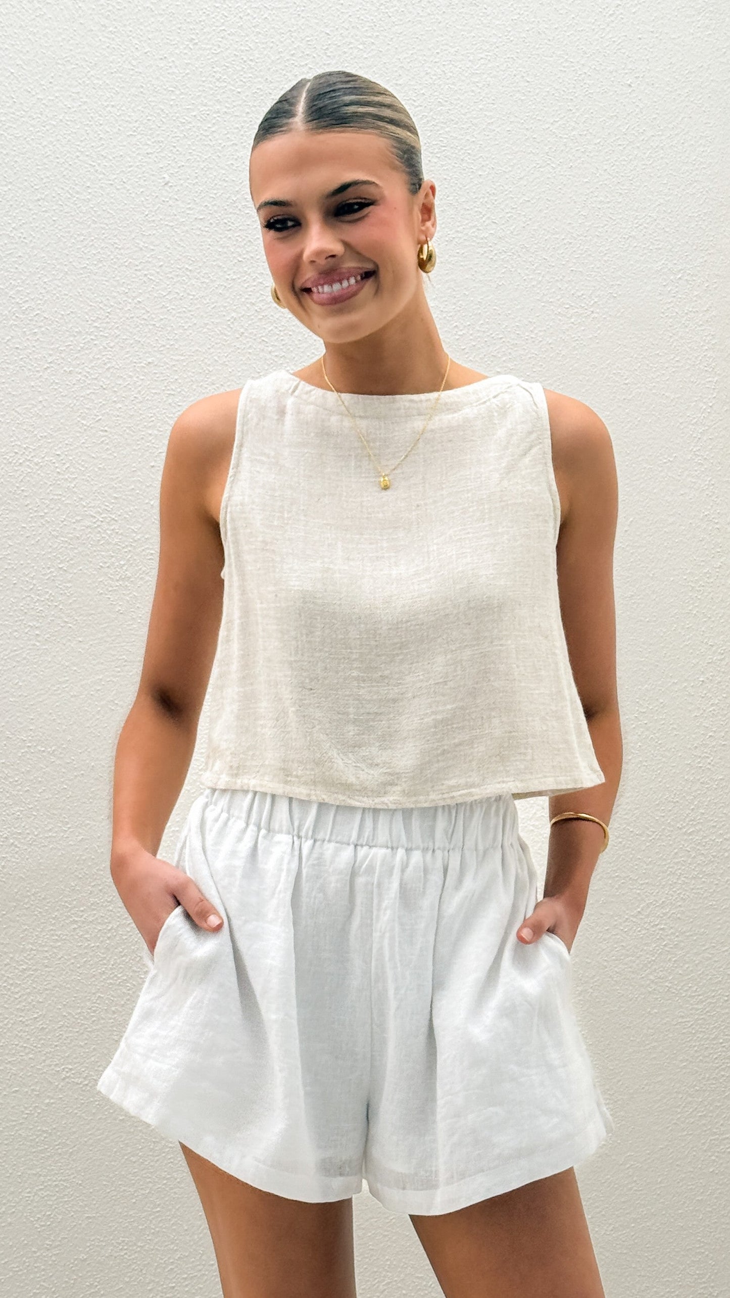 Persephone Crop Top - Natural