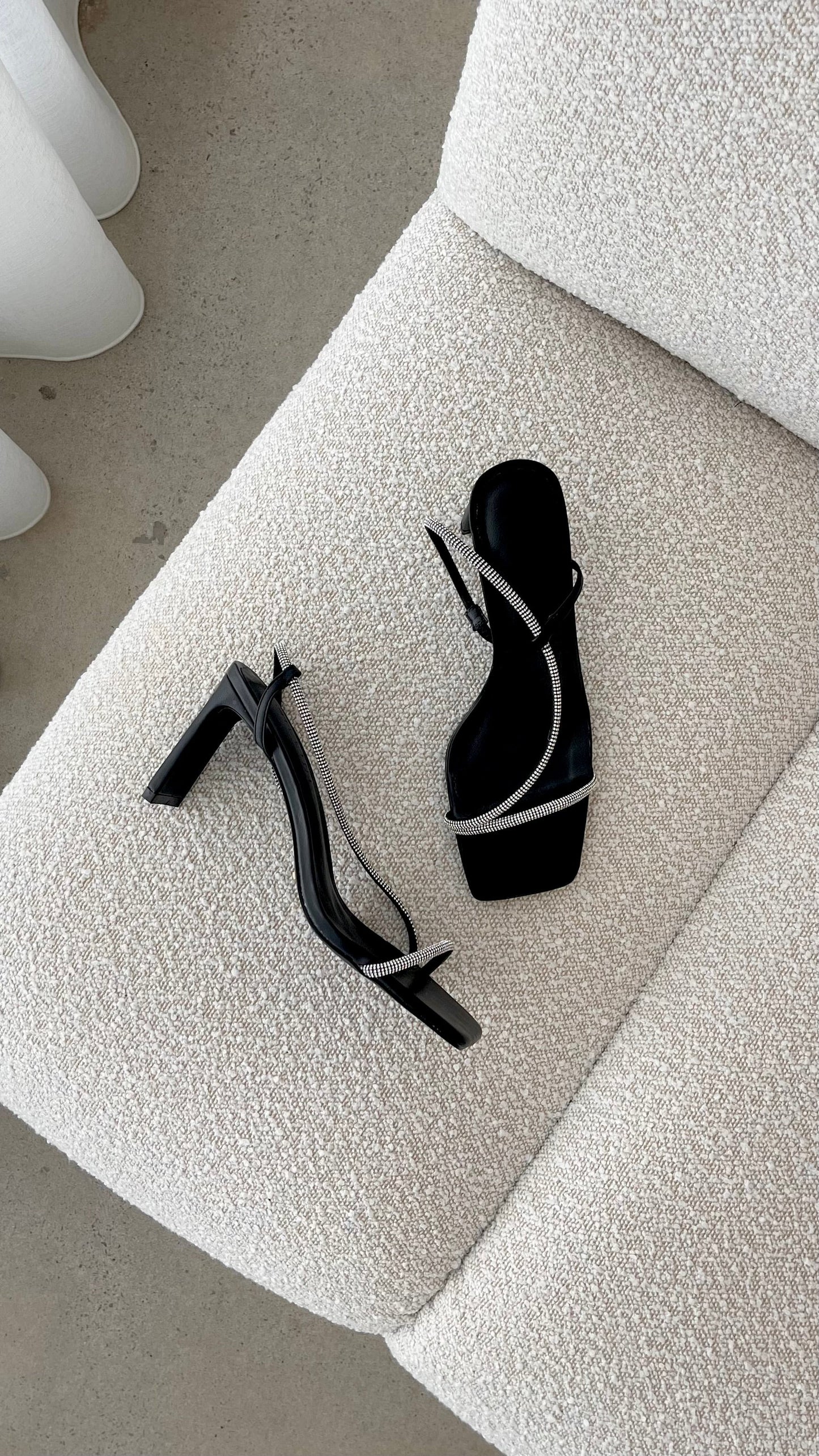 Kaye Heels - Black Diamante
