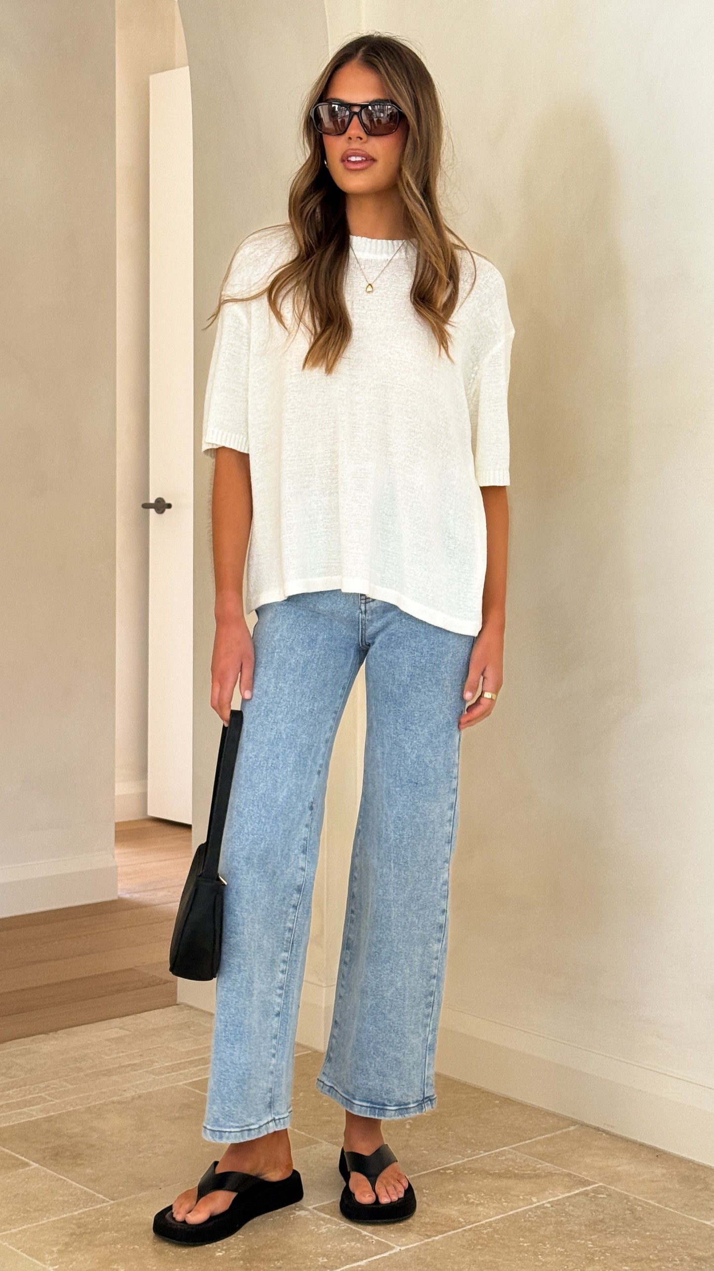 Annalise Knit Top - White