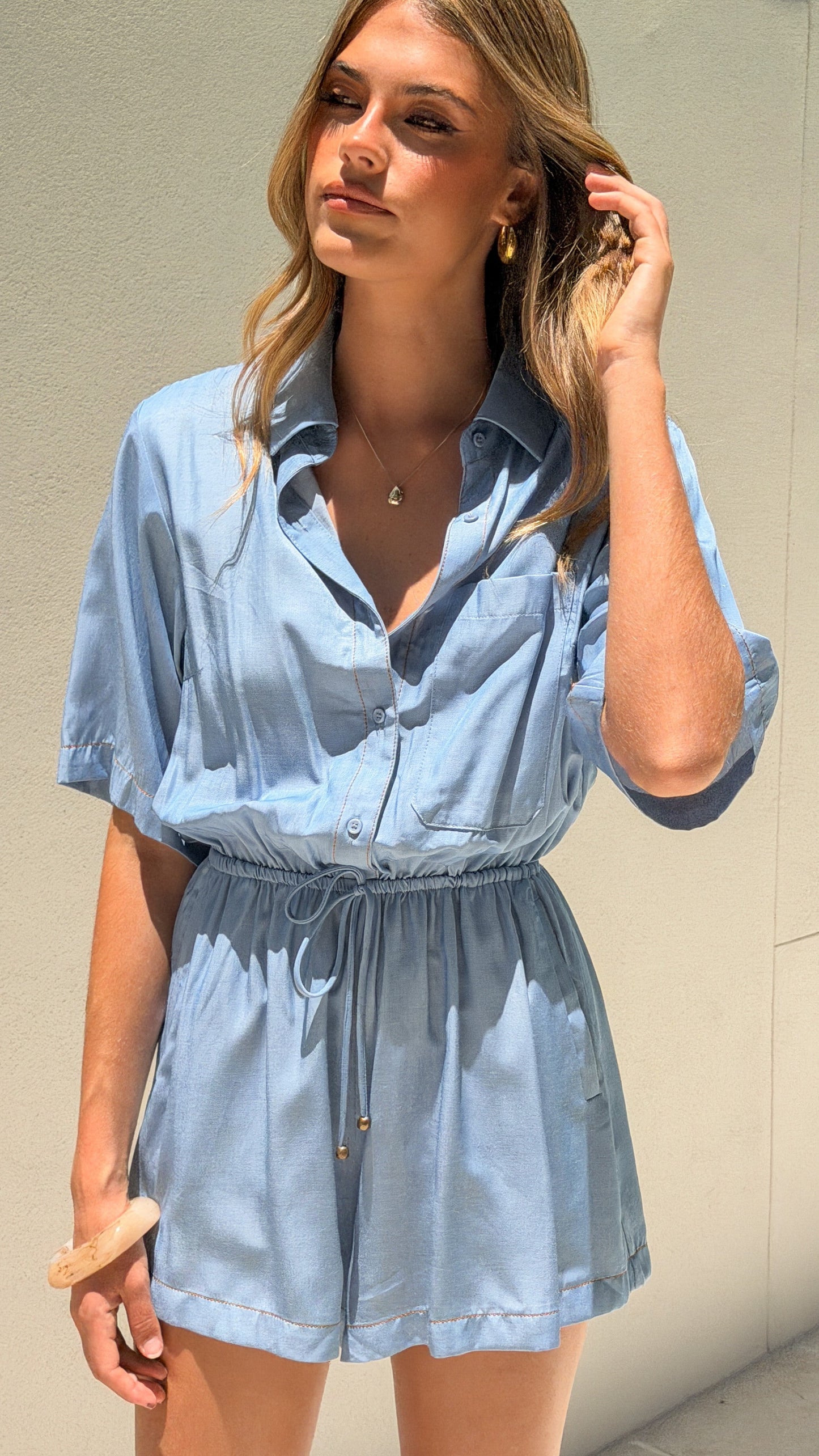 Melana Playsuit - Blue