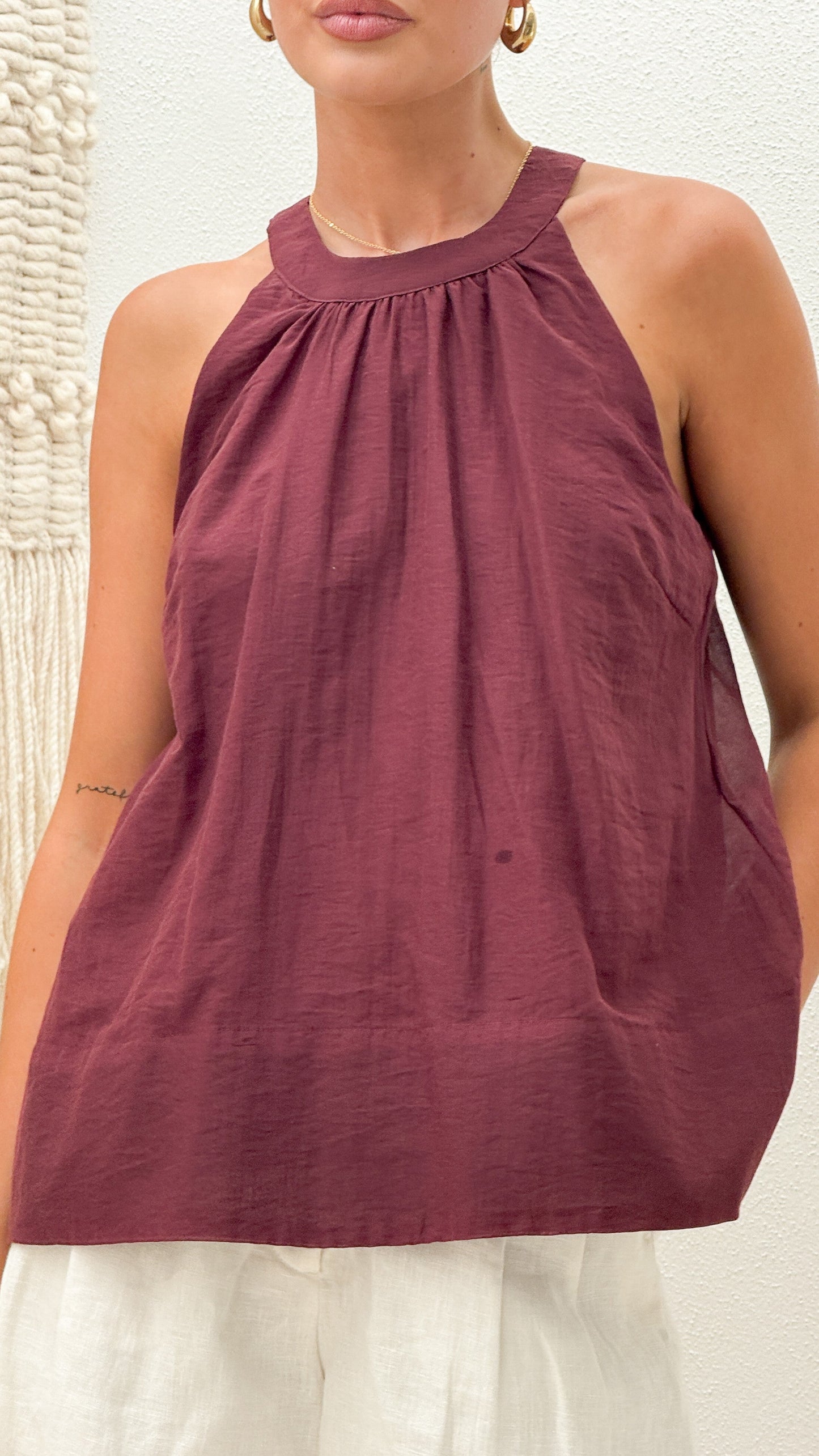 Gaia Top - Burgundy