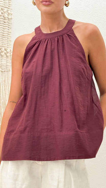 Gaia Top - Burgundy