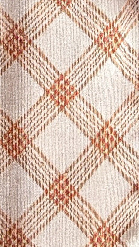 Imogen Button Pants - Brown Plaid