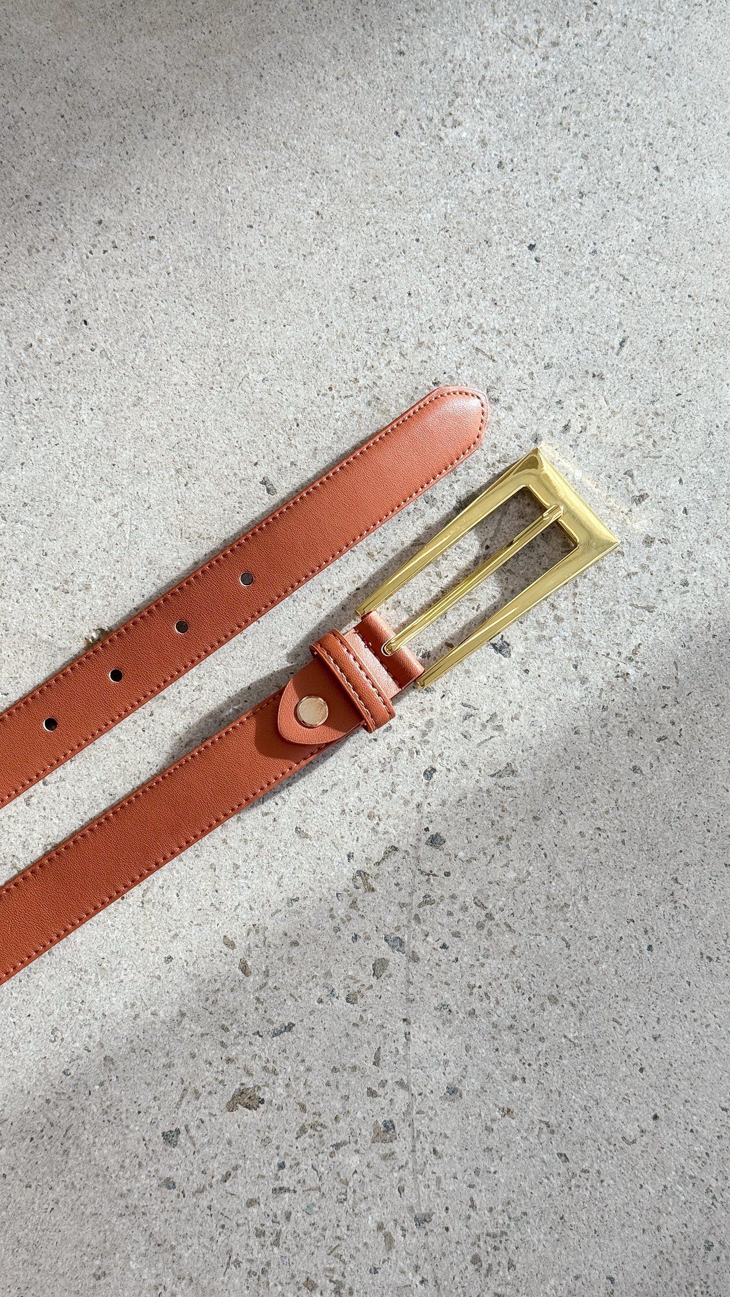 Stacey Belt - Latte / Gold