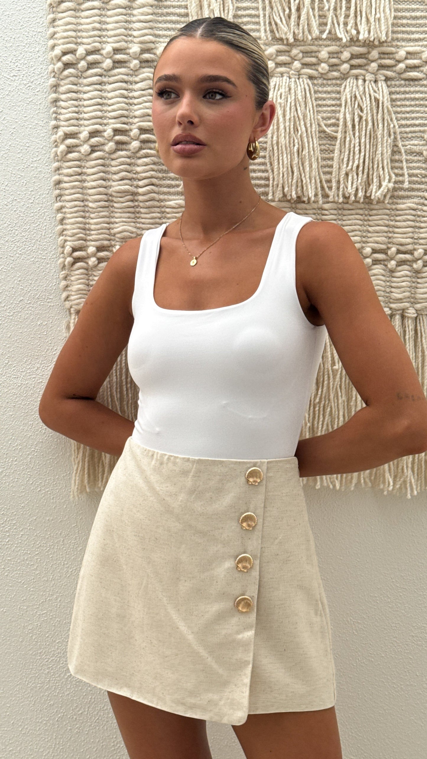 Eliora Mini Skort - Natural