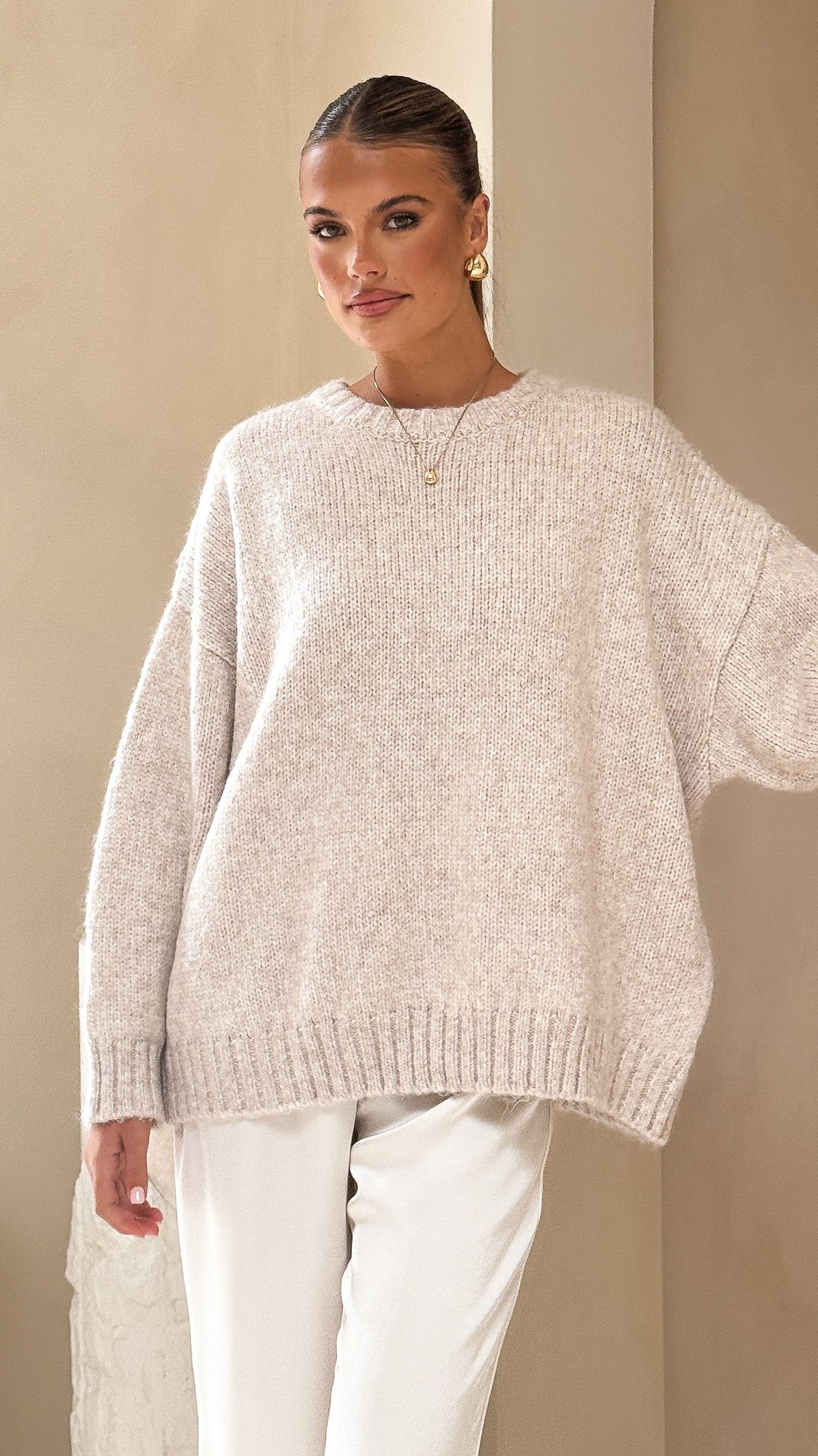 Mila Knit Jumper - Oatmeal