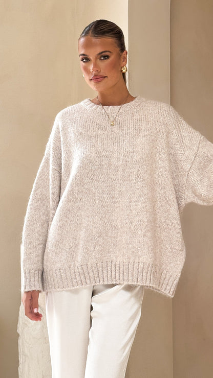Mila Knit Jumper - Oatmeal