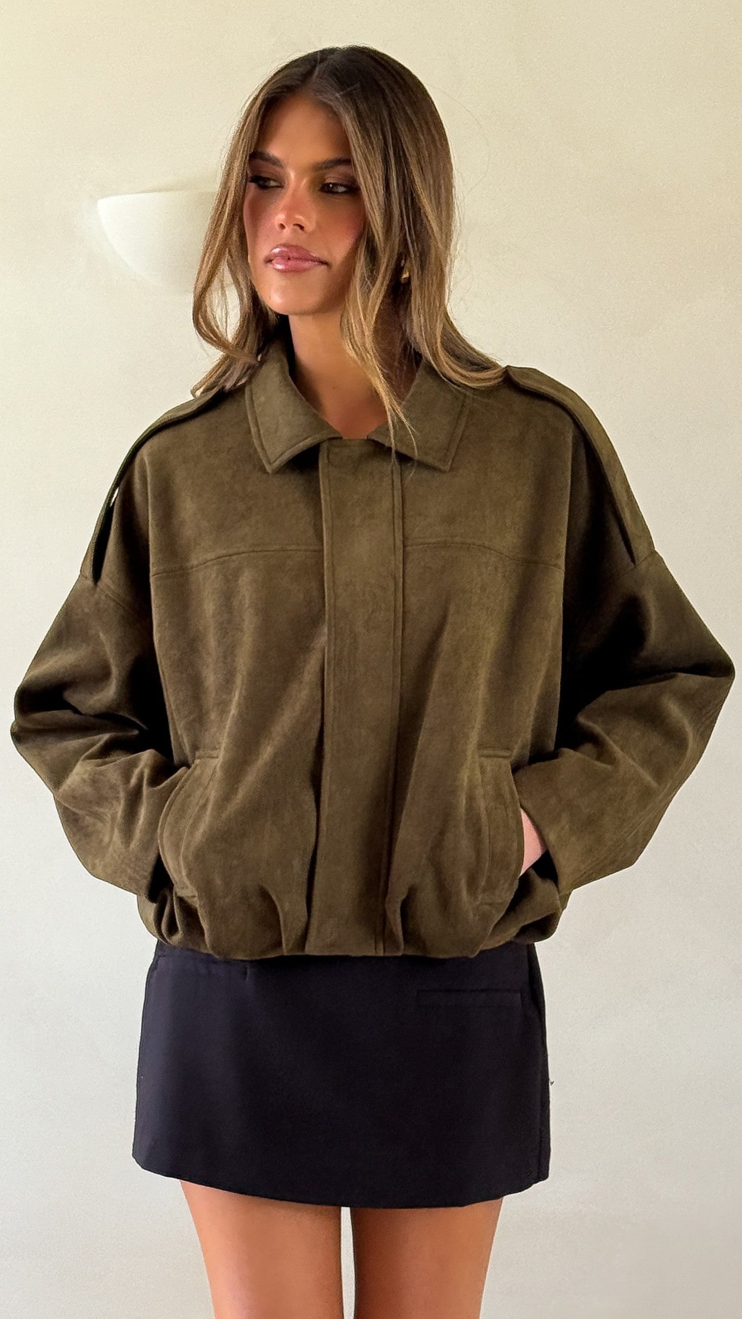 Leela Bomber Jacket - Khaki