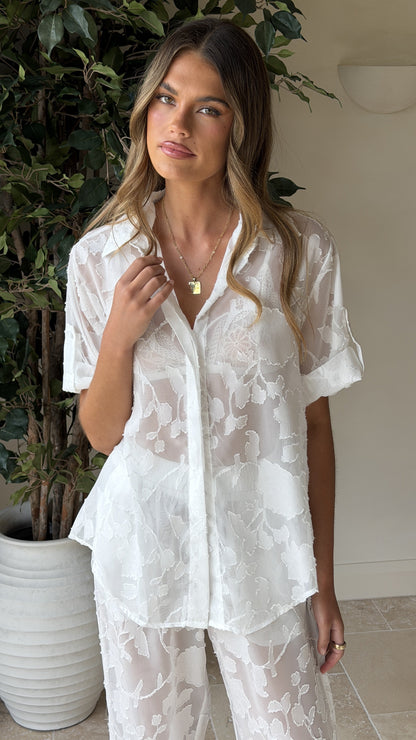Mollie Lace Shirt - White