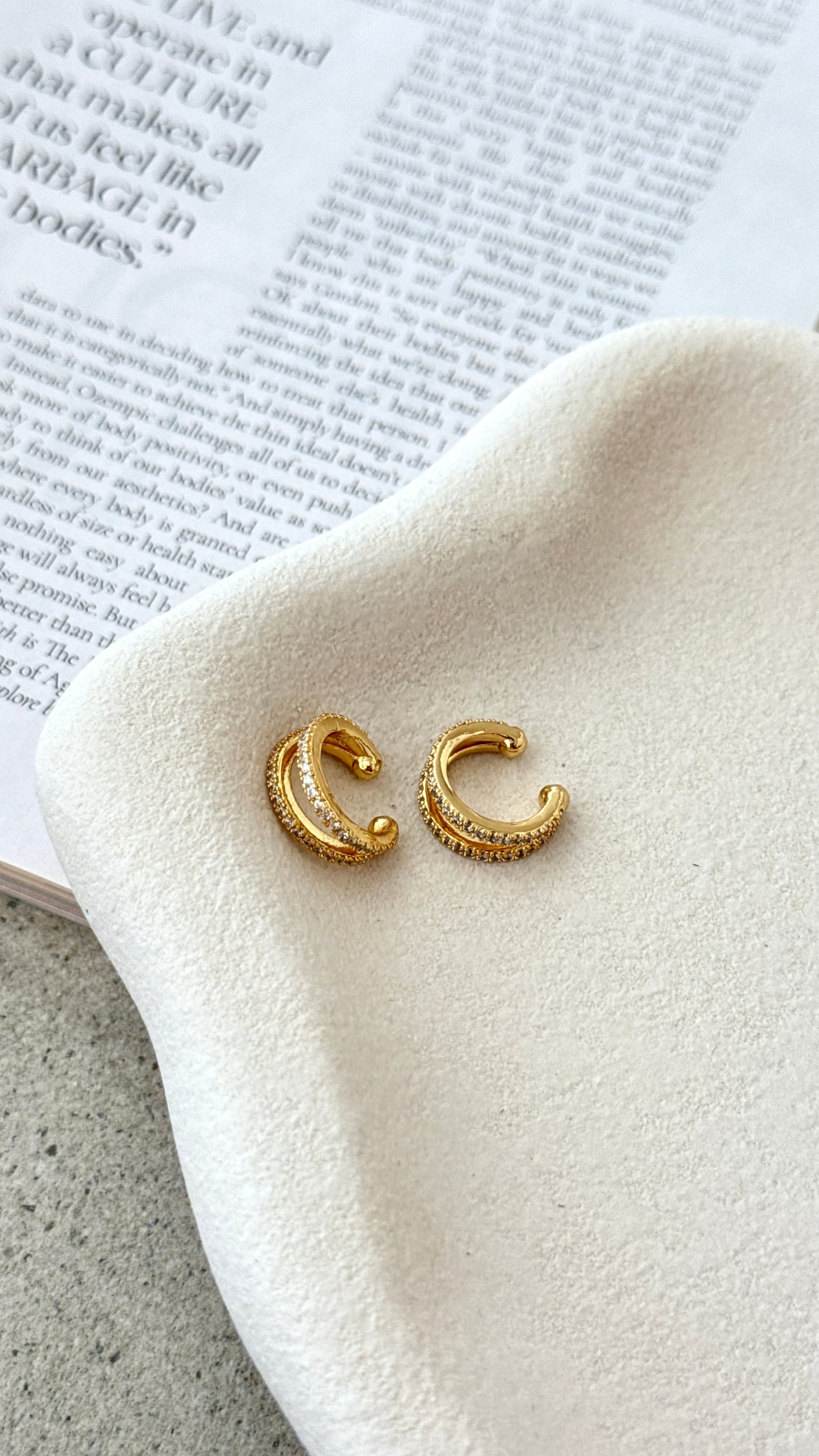 Becci Cuff Earrings - Gold
