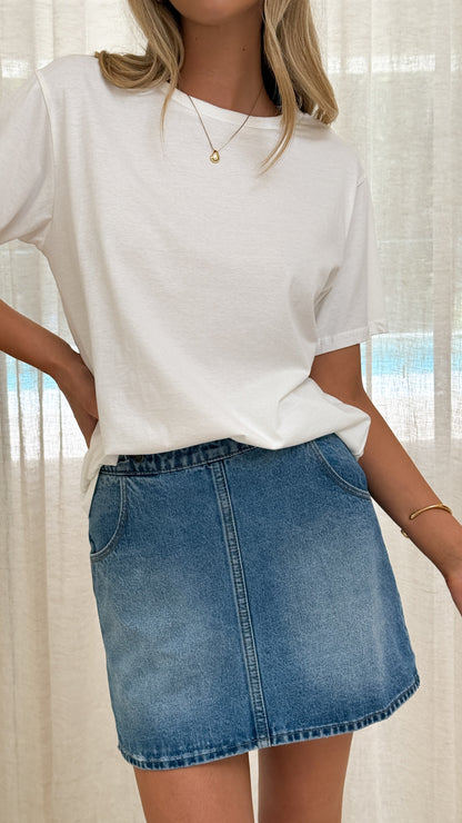 Rollas Charlie Mini Skirt - Brad Blue
