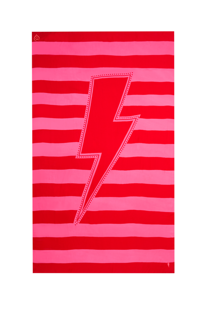 Scamp & Dude x Kate Lawler Pink with Red Stripe Charity Super Scarf
