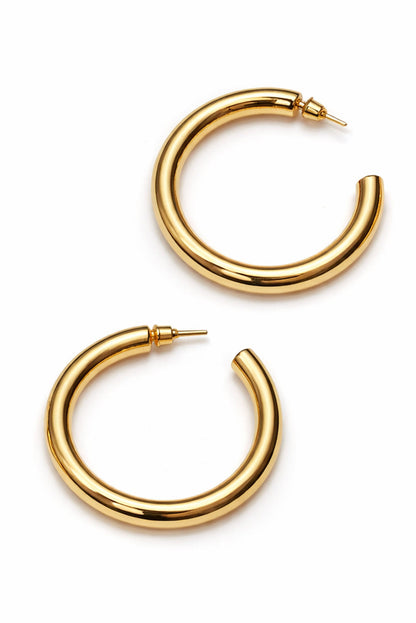 Crestwood Gold-Dipped Hoop Earrings