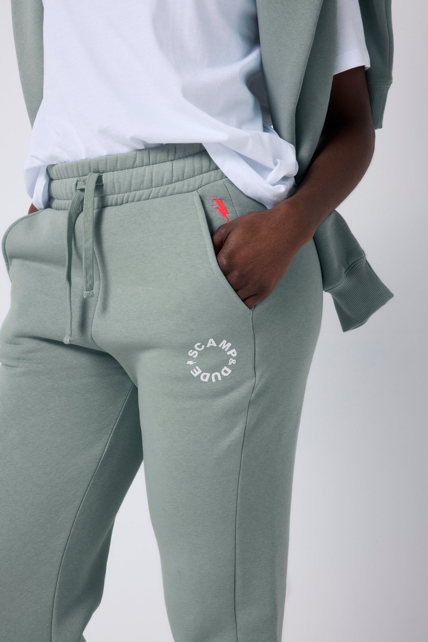 Khaki Scamp & Dude Logo Joggers