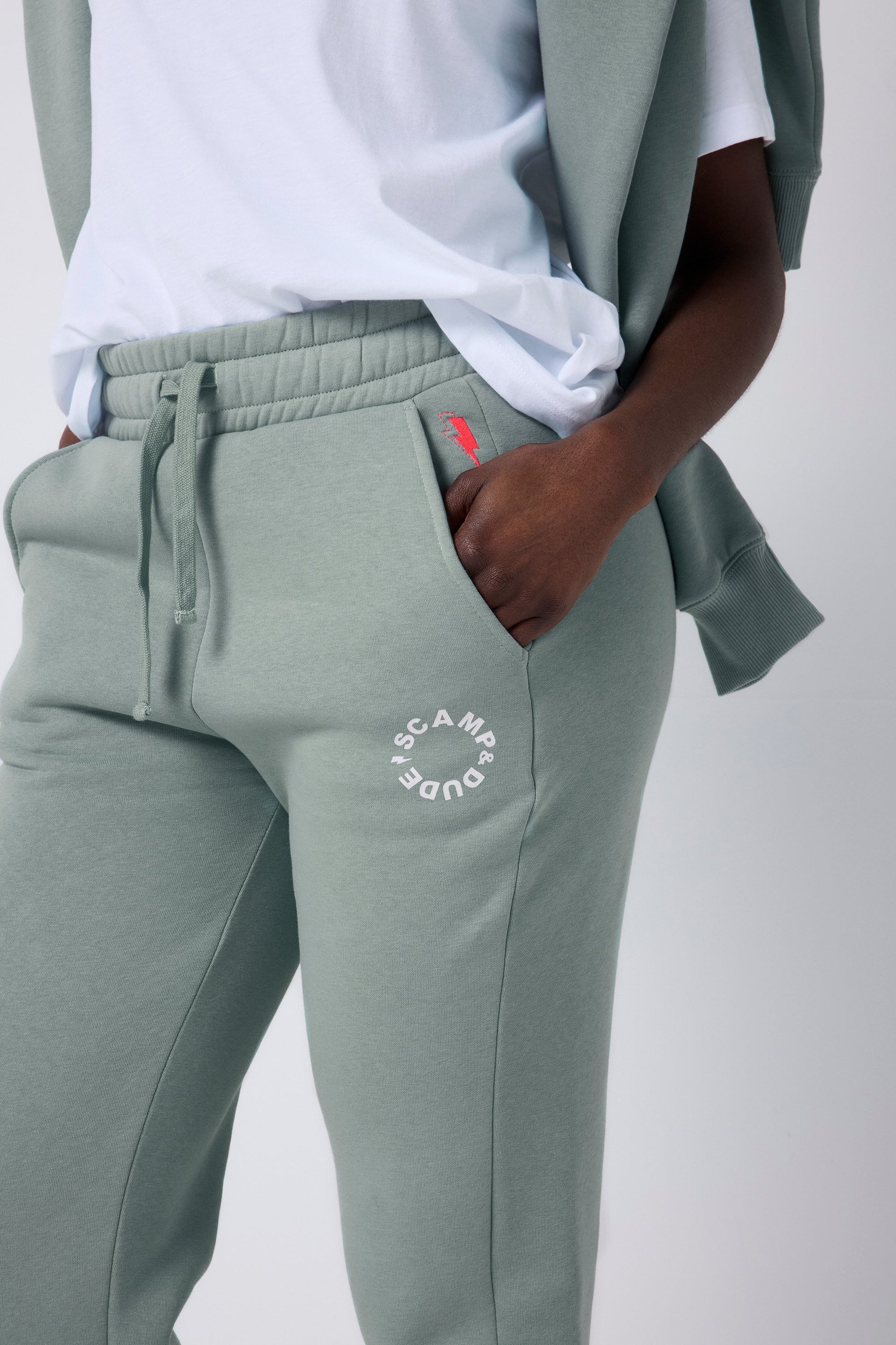 Khaki Scamp & Dude Logo Joggers
