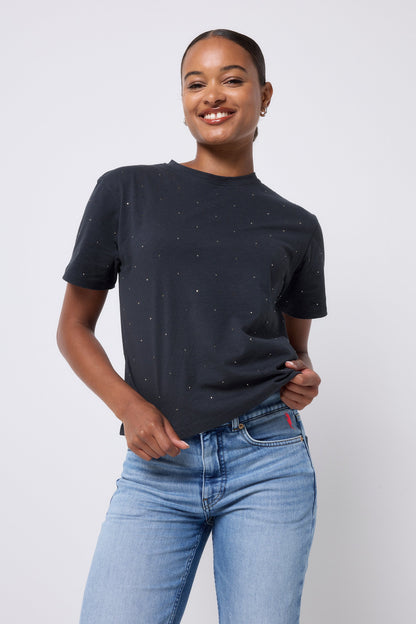 Dark Grey Studded T-Shirt