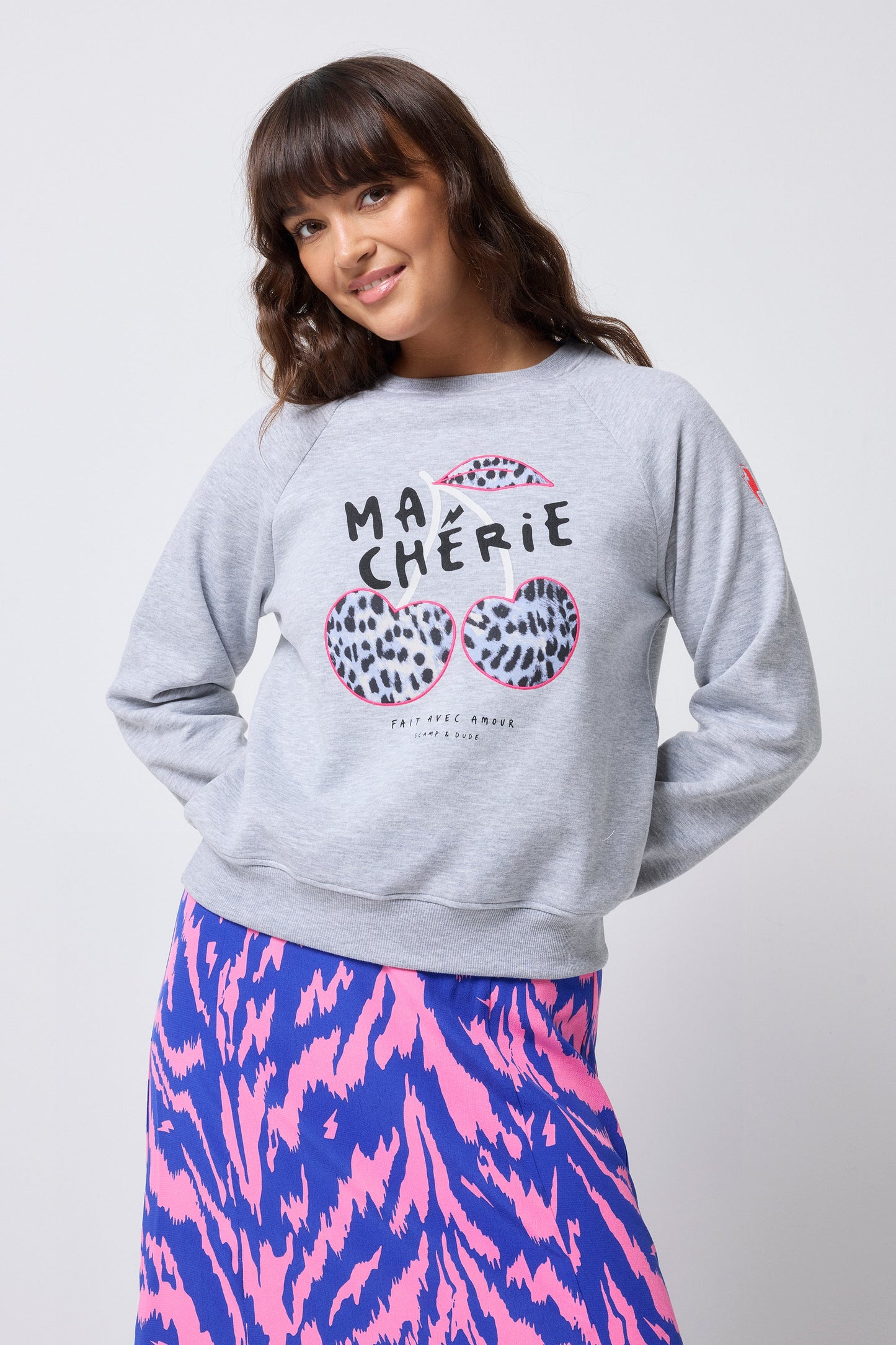 Light Grey Marl Ma Cherie Sweatshirt