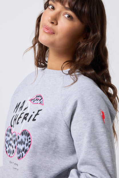 Light Grey Marl Ma Cherie Sweatshirt