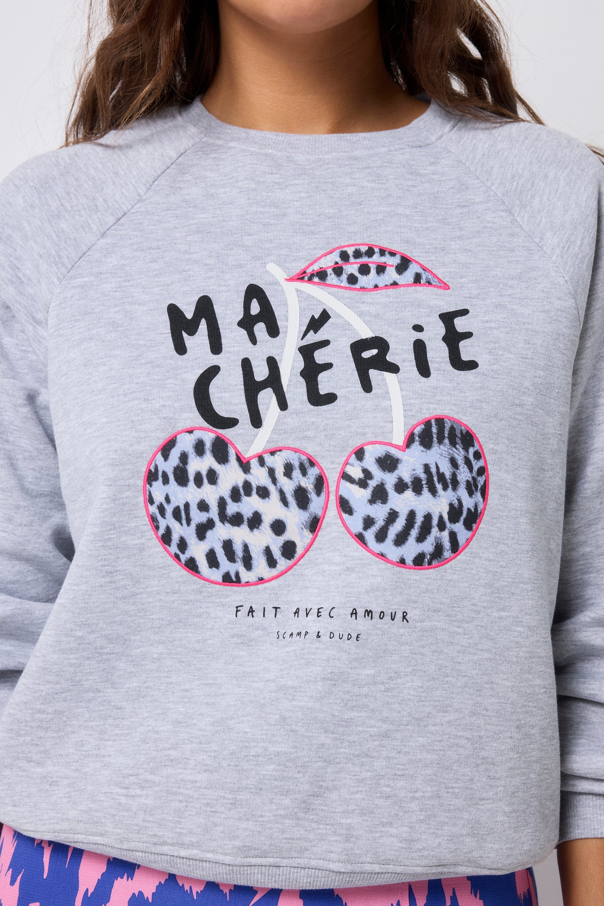 Light Grey Marl Ma Cherie Sweatshirt