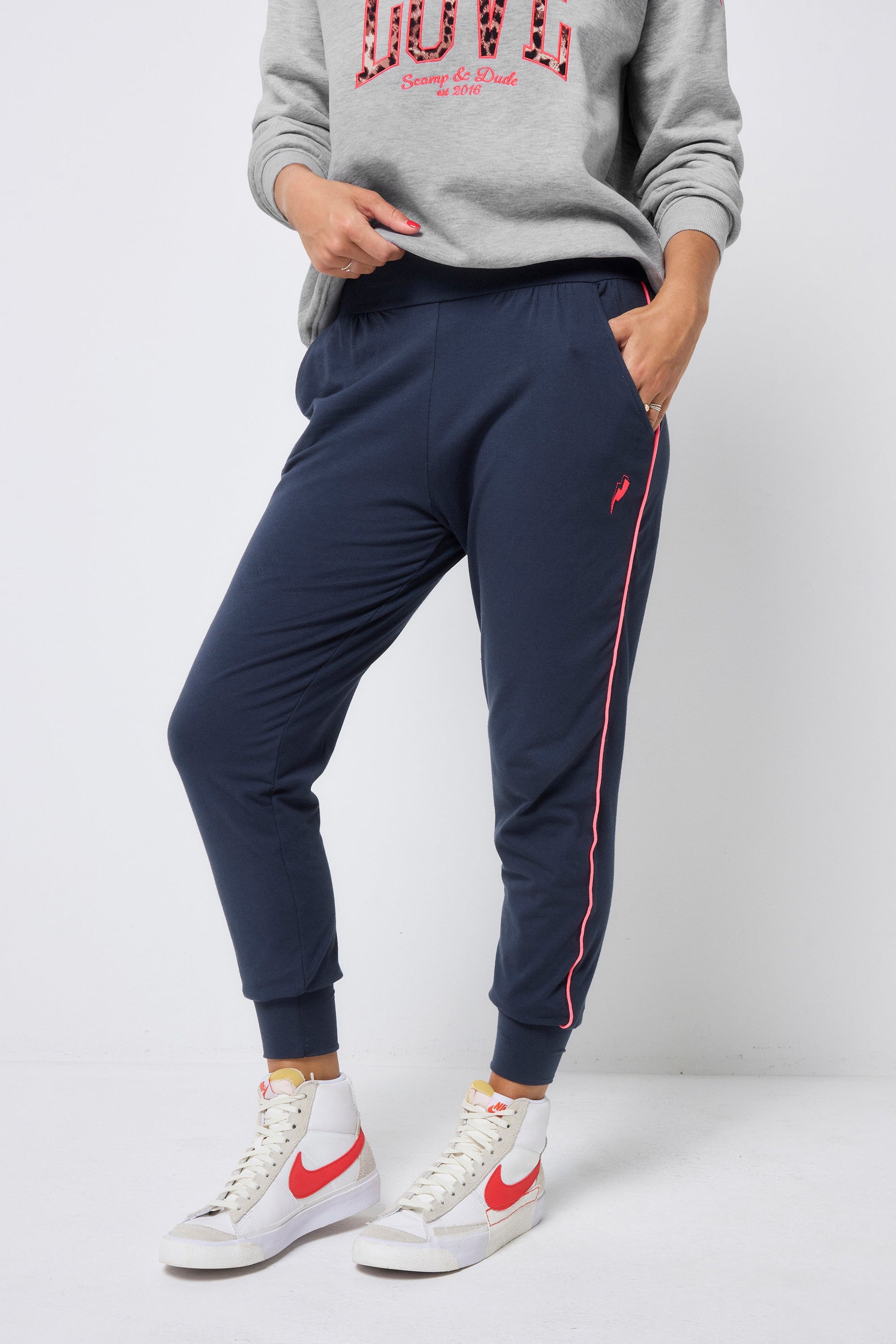 Navy Slouch Joggers