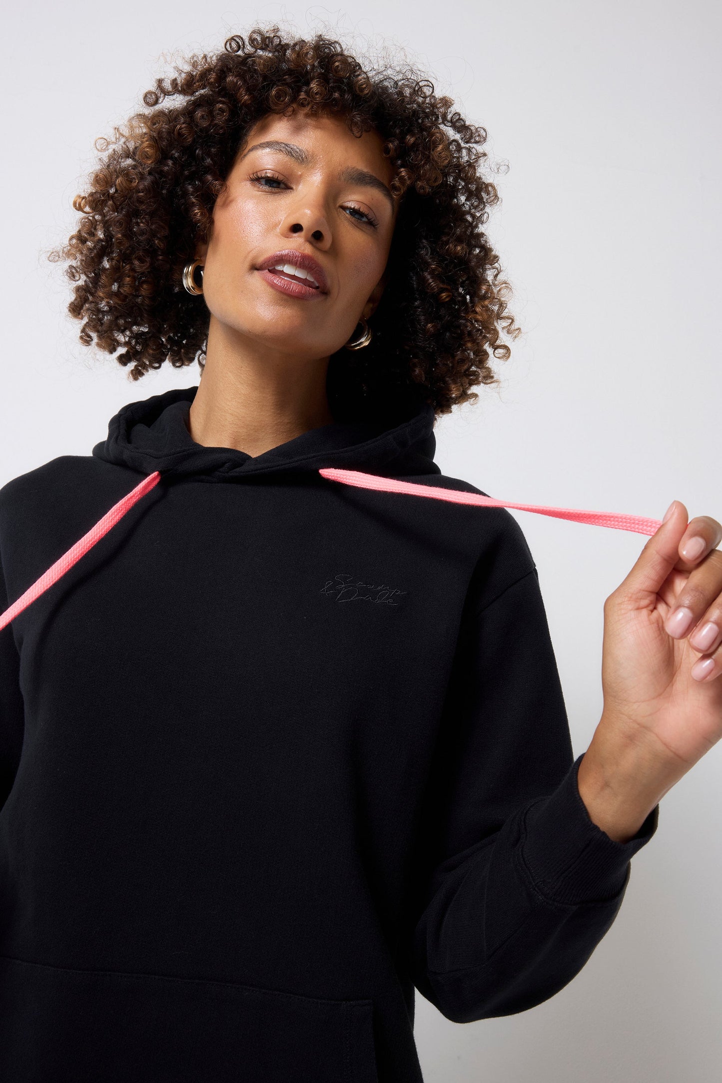 Black Longline Hoodie