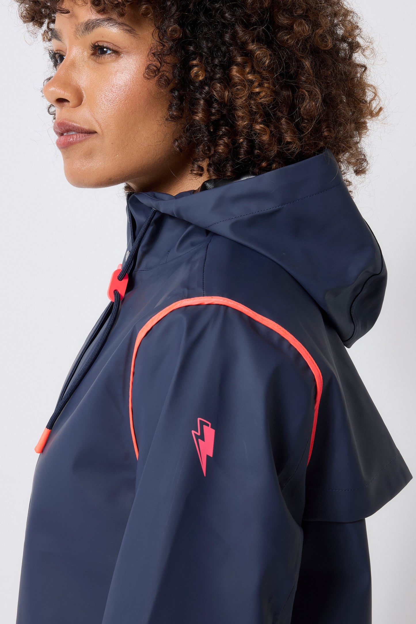 Navy Longer Length Raincoat