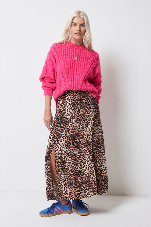 Pink Cable Knit Jumper