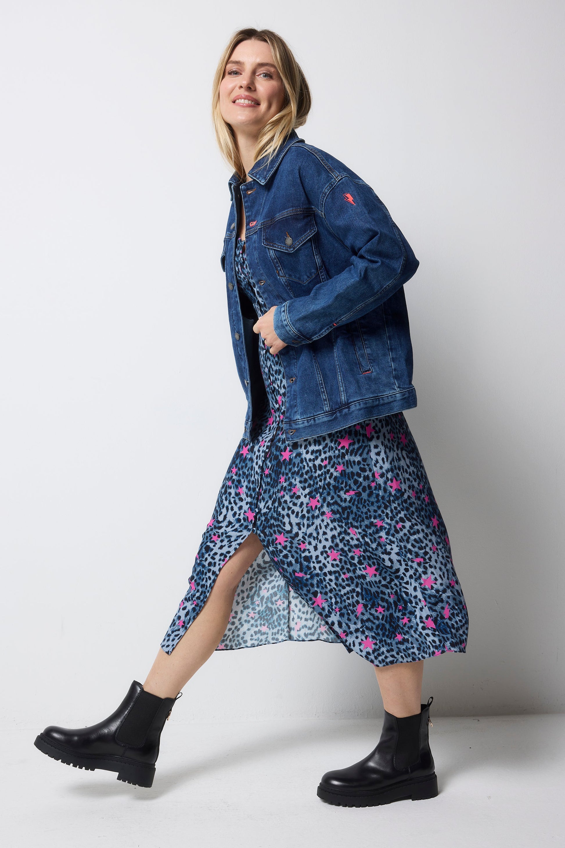 Indigo Wash Oversized Denim Jacket