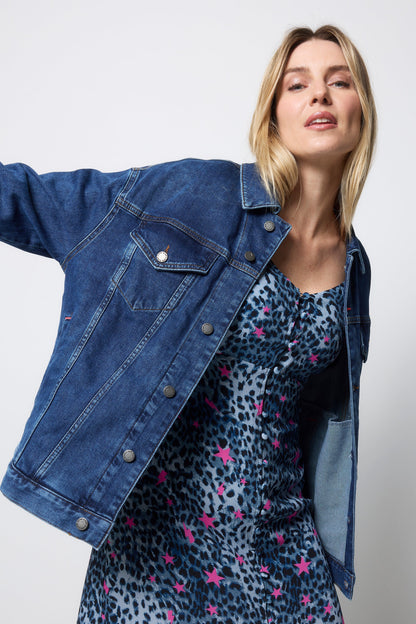 Indigo Wash Oversized Denim Jacket