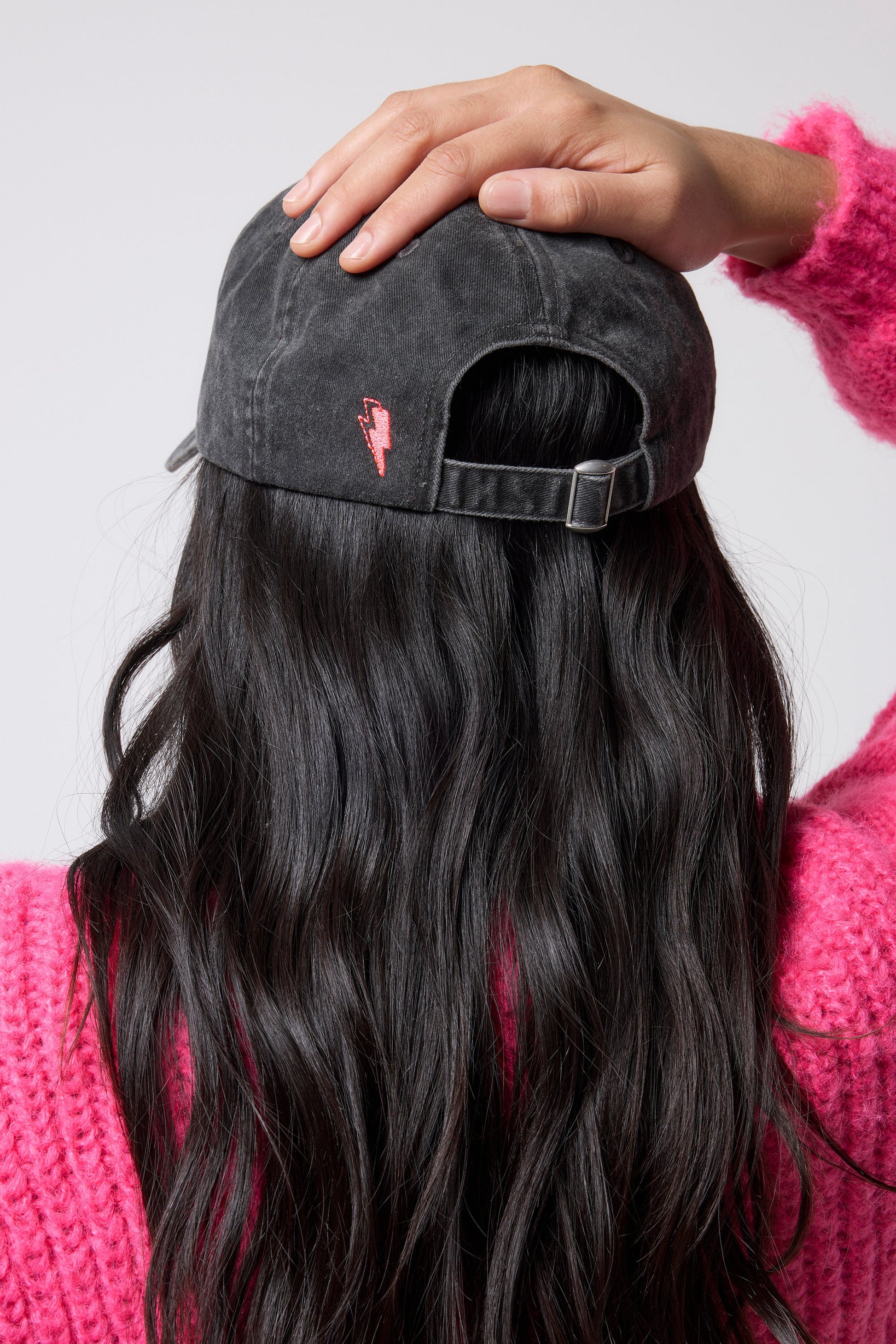 Washed Black Graphic Logo Cap