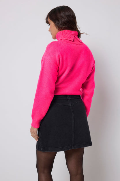 Washed Black Embellished Leopard Patch Pocket Denim Mini Skirt