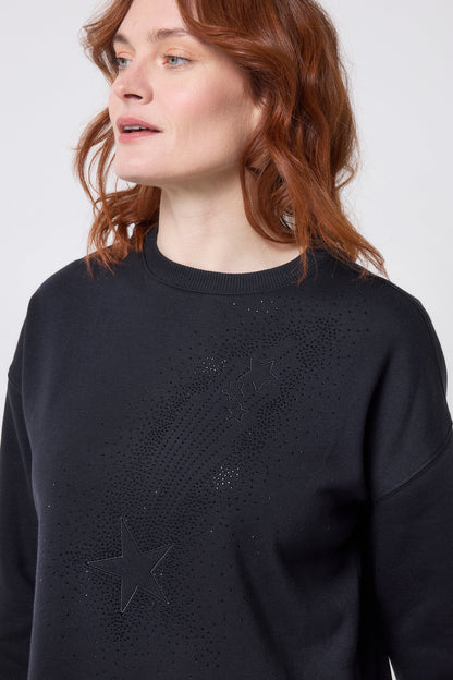 Black Embellished Shooting Star Tunic