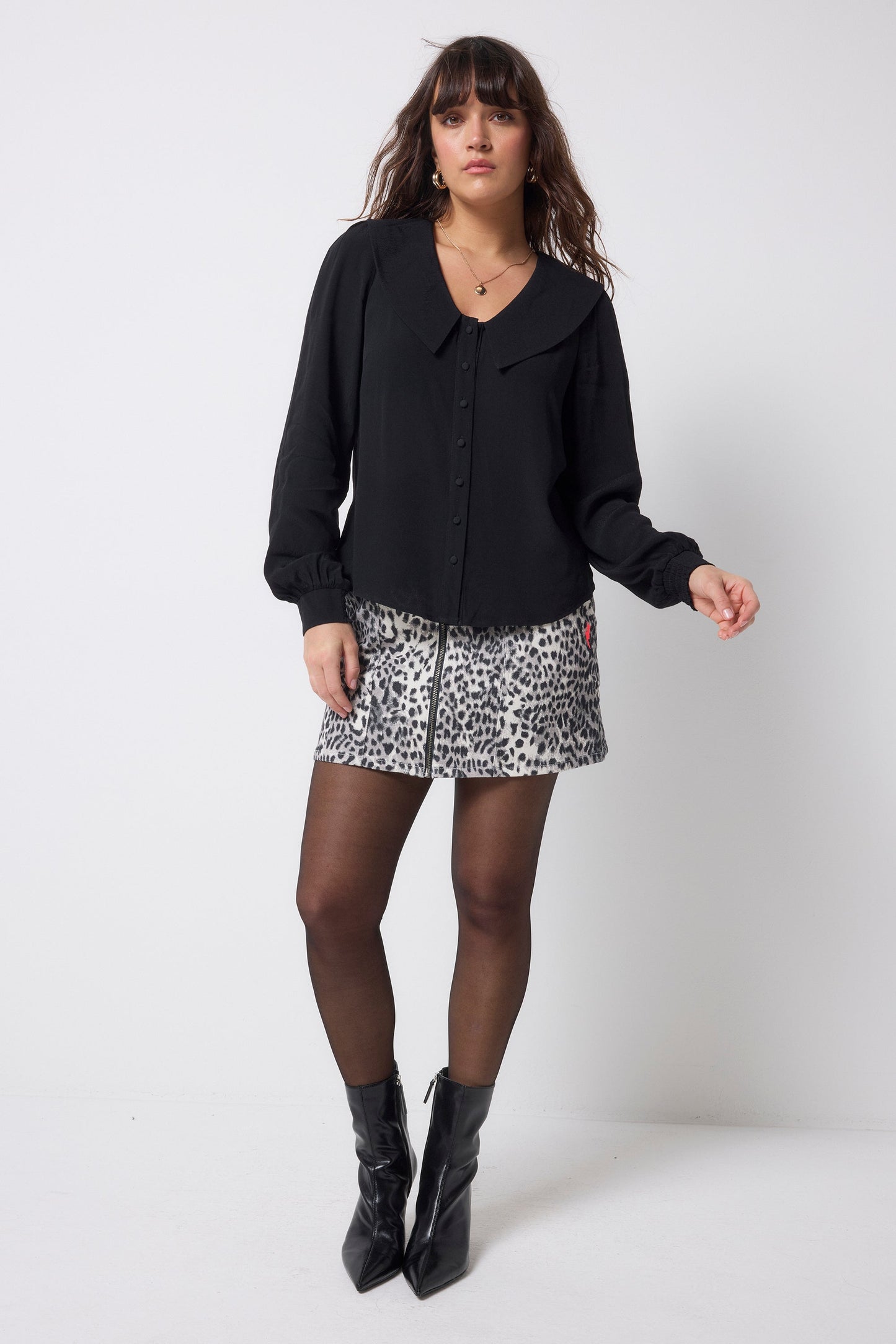 Black Collared Blouse