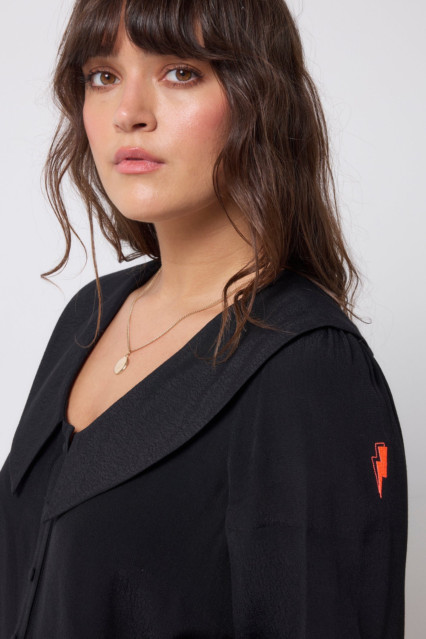 Black Collared Blouse