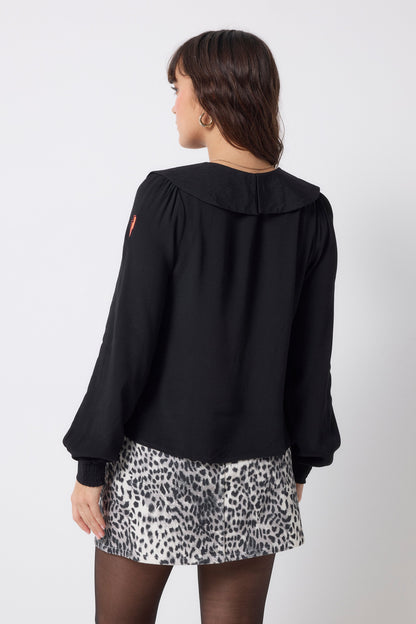 Black Collared Blouse
