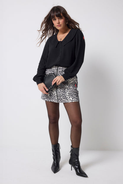 Black Collared Blouse