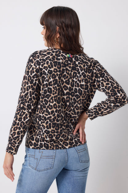 Neutral Jaguar Printed Knit Jumper
