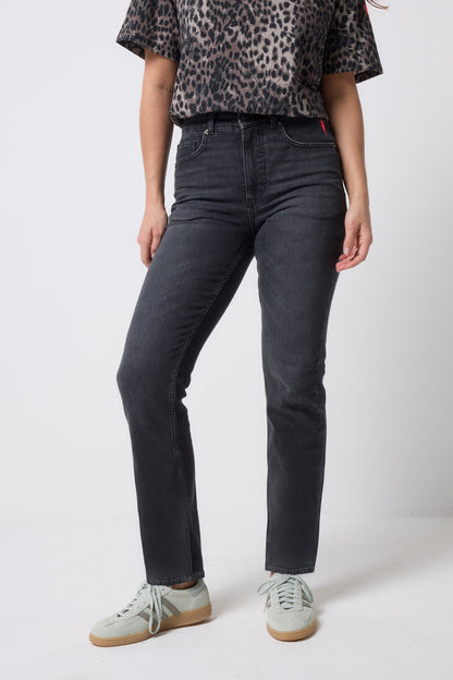 Washed Black Boyfriend Jeans