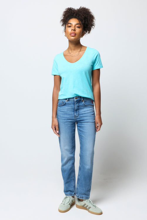 Turquoise V-Neck T-Shirt