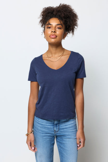 Navy V-Neck T-Shirt