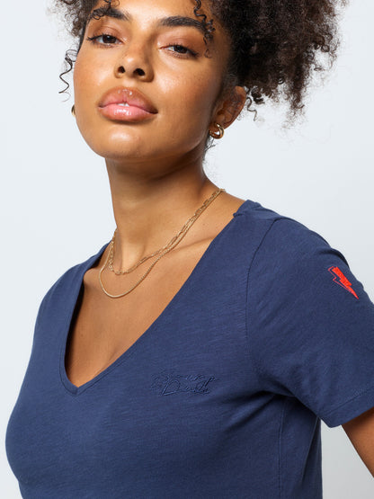 Navy V-Neck T-Shirt