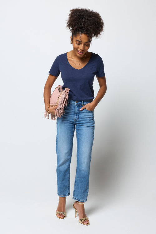 Navy V-Neck T-Shirt