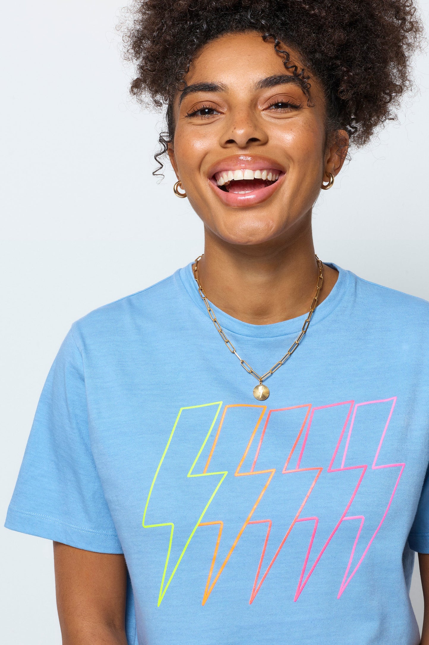 Blue Multi Neon Bolt Classic T-Shirt