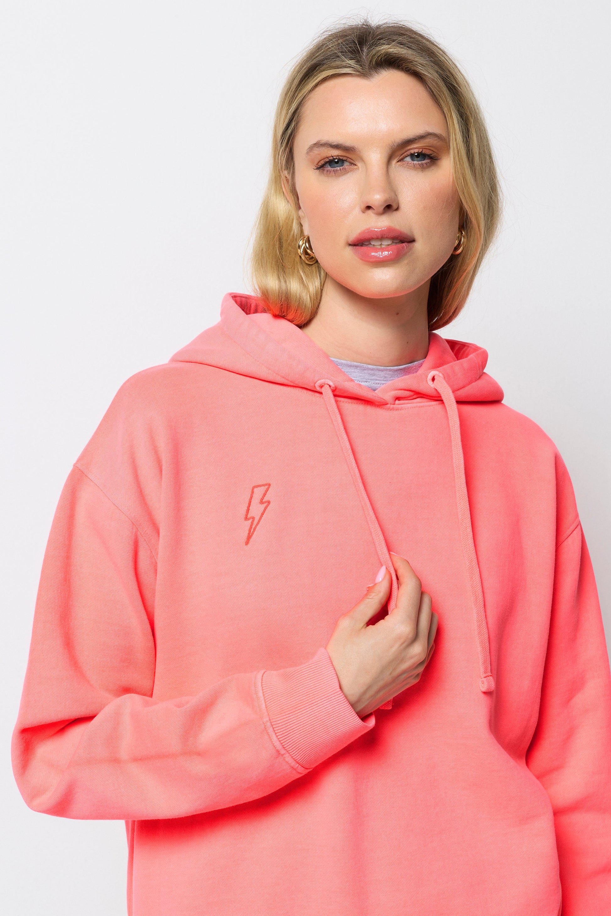 Neon Coral Washed Ultimate Hoodie