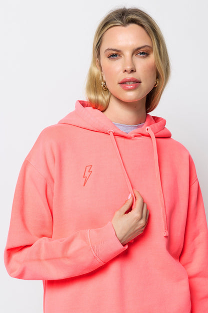 Neon Coral Washed Ultimate Hoodie