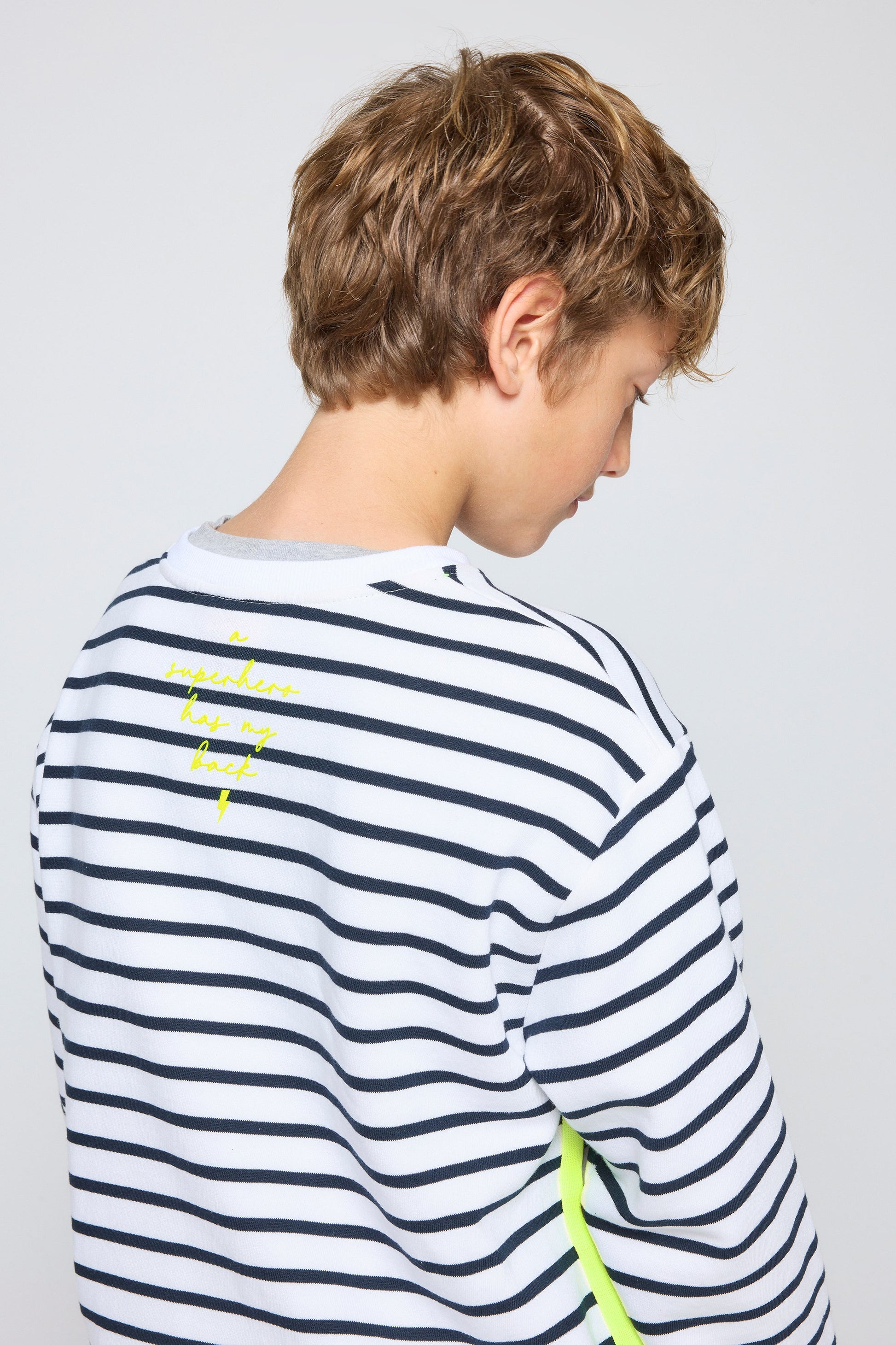 COMING SOON: Kids Navy Stripe Colourblock Sweatshirt